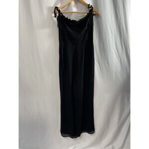 Reformation 'Alfred' Black Viscose Jumpsuit Size 8